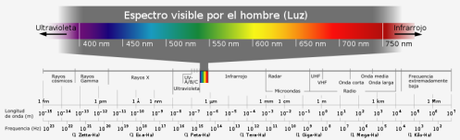 espectro visible por el hombre