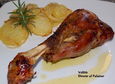 Cordero a la naranja y miel con patatas al romero - Lamb orange and honey with rosemary potatoes. (Esp - Eng)