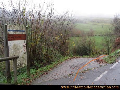 Ruta Xanas, Valdolayés, Peña Rey: Inicio de la Senda de Valdolayés