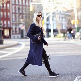 STYLE TIPS; NAVY COAT.-