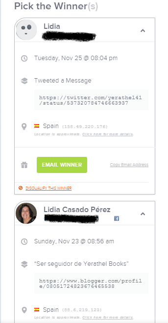 GANADORES DEL SORTEO 250 SEGUIDORES