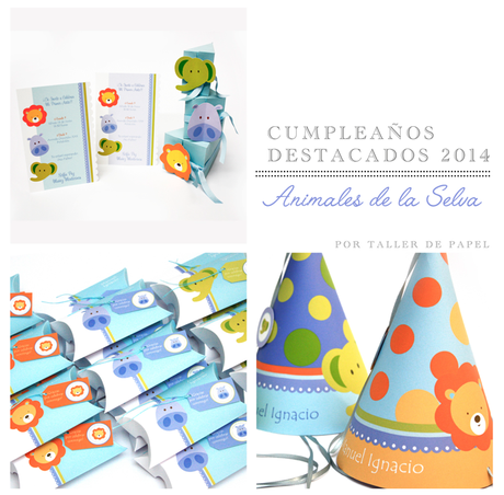 Favoritos para Ciumpleaños. Colección Animales de la Selva de Taller de Papel. Con este lindo León, Hipopótamo y Elefante decorar la Fiesta de cumpleaños, la Fiesta de Cumpleaños, resultará hermosa.