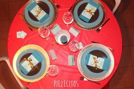 decoración mesa noche buena