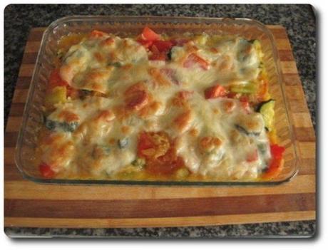 Y así es como nos queda usando lonchas de queso mozarella.