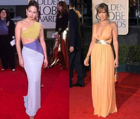 Jennifer Lopez Globos de Oro 1998 y 2004