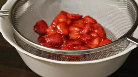 Tarta symphonie de queso, fresas y streusel almendras de P.hermé