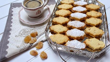 Galletas con mermelada y jengibre confitado