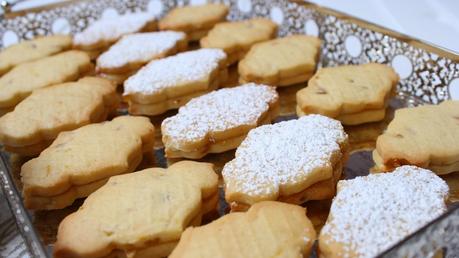 Galletas con mermelada y jengibre confitado