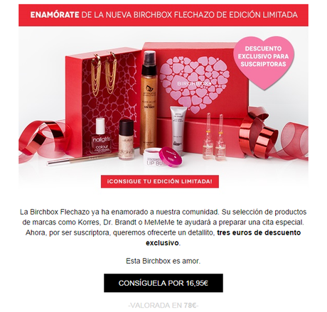 birchbox flechazo caja edicion limitada san valentin