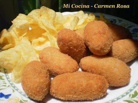 CROQUETAS DE PUERROS, POLLO Y CHAMPIÑONES