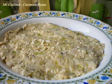 CROQUETAS DE PUERROS, POLLO Y CHAMPIÑONES