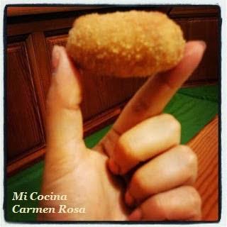 CROQUETAS DE PUERROS, POLLO Y CHAMPIÑONES