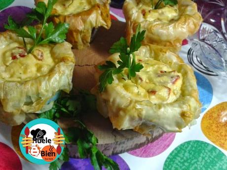 Vasitos crujientes de pimientos