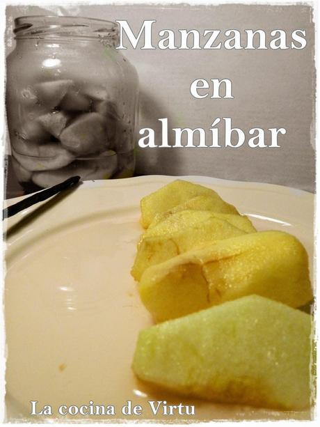 Conserva manzana en almibar al microondas