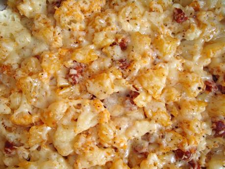 Patata y coliflor gratinada al horno