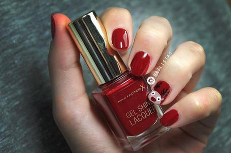 Manicura fácil de Navidad | Reno Rudolph Decoración de uñas fácil Navidad Reno Rudolph