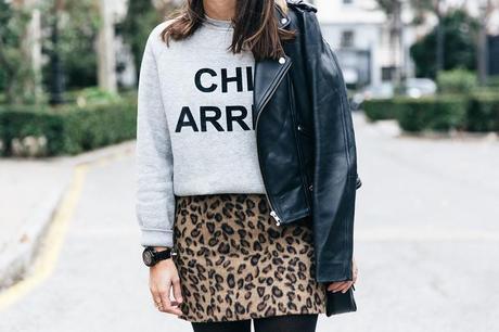 SweatShirt-Blanco_Suite-Leopard_Skirt-Topshop-Balenciaga_Cut_Out_Boots-Biker_Jacket_Maje-Street_Style-63