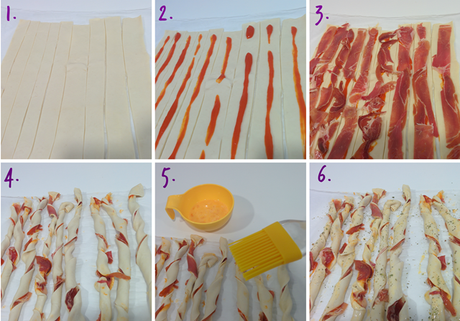 mi receta: twist de hojaldre y jamón