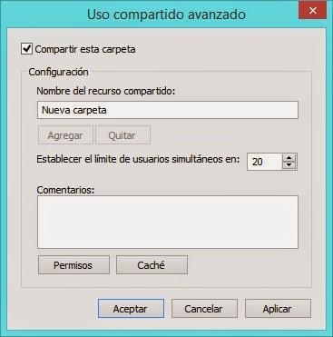 Compartir carpetas en red con Windows 8