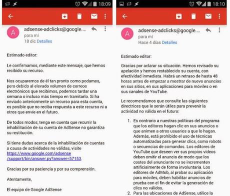 Adsense, como volver a activar una cuenta desactivada