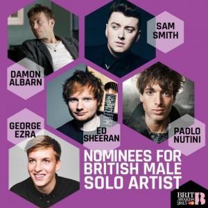 Cartel nominaciones artista masculino británico brit awards