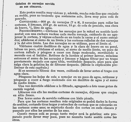 GELATINA DE NARANJA EN VASITO. RETO DE LA MARQUESA DE PARABERES.