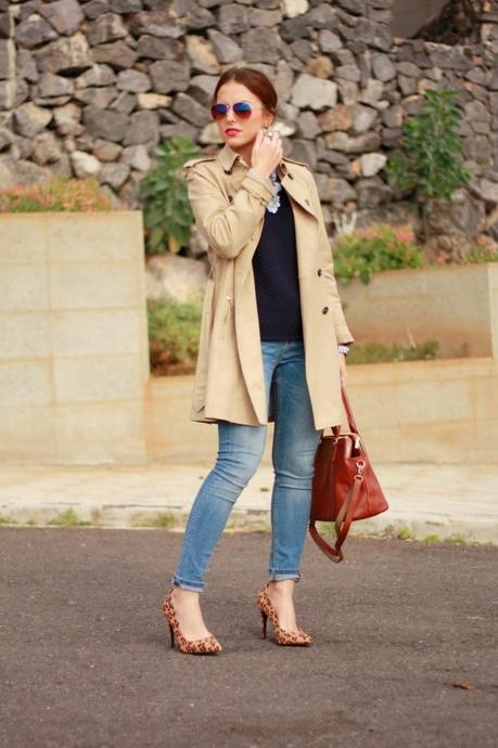 Leopard heels & classic trench