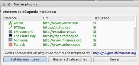 Como añadir un nuevo motor de busqueda en Qbittorrent Como añadir un nuevo motor de busqueda en Qbittorrent