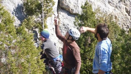 Escalada en Castillonroi sector de invierno: Los Amics