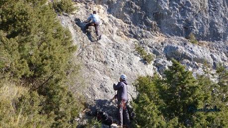 Escalada en Castillonroi sector de invierno: Los Amics