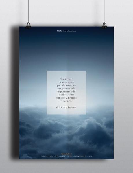 calendario 2015, diseño, El Tipo de la Imprenta, impresión, offline