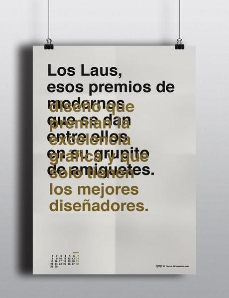 calendario 2015, diseño, El Tipo de la Imprenta, impresión, offline