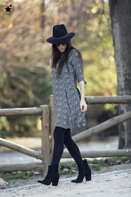 street style barbara crespo hake camouflage dress hat fashion blogger outfit blog de moda
