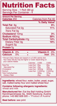 etiqueta nutricional