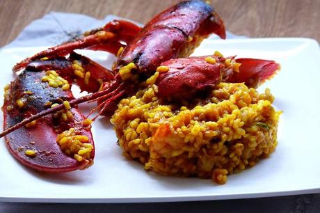 bogavante con arroz