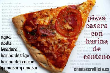 Pizza casera con harina de centeno