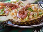 Piña Rellena Langostinos