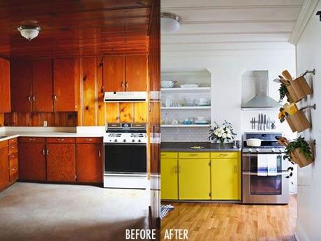 impresionante antes y después de una cocina