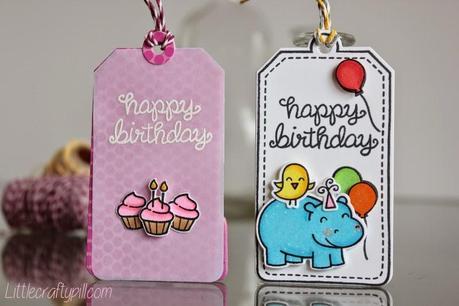 Boy and girl birthday tags