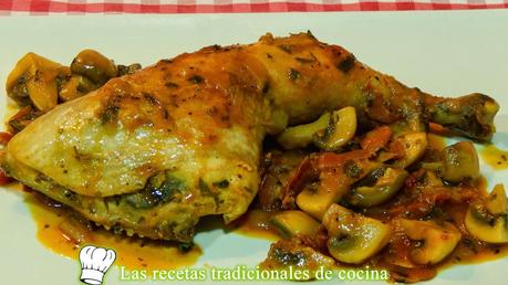 Pollo a la cazadora