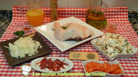 Receta de pollo a la cazadora