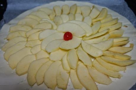 Tarta de hojaldre con manzana