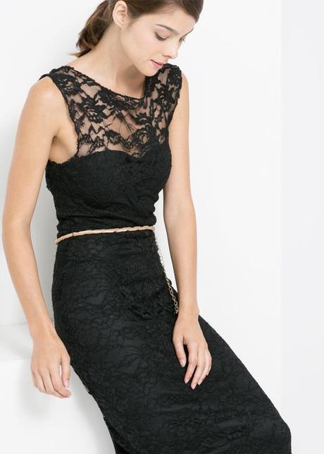 Mango vestido de encaje