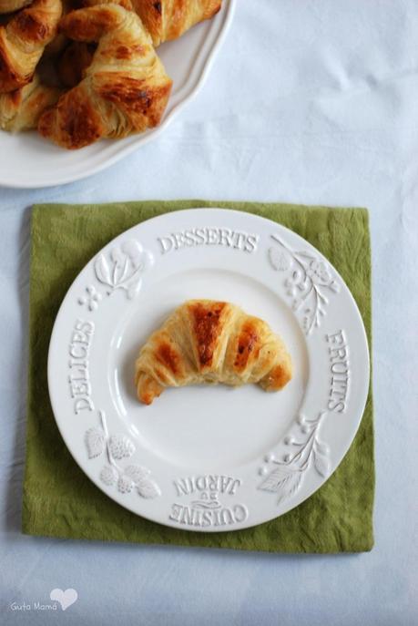 croissant, cruasán, hojaldre casero