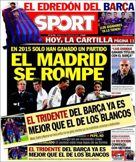 El Sport desmonta lo del tridente dos días después