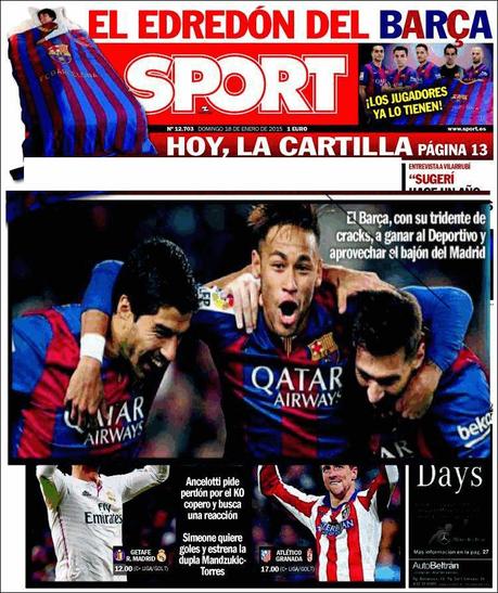 El Sport desmonta lo del tridente dos días después