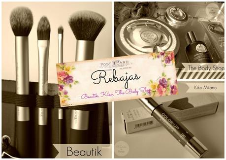 Compras en Rebajas (The Body Shop, Beautik y Kiko)