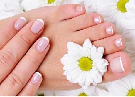 Uñas de Gel para pies francesa