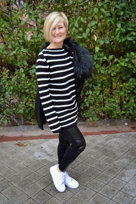 Black&White with sneakers.