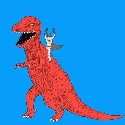 Batman cabalga a lomos de dinosaurios gracias a Joe Carr Batman cabalga a lomos de dinosaurios gracias a Joe Carr